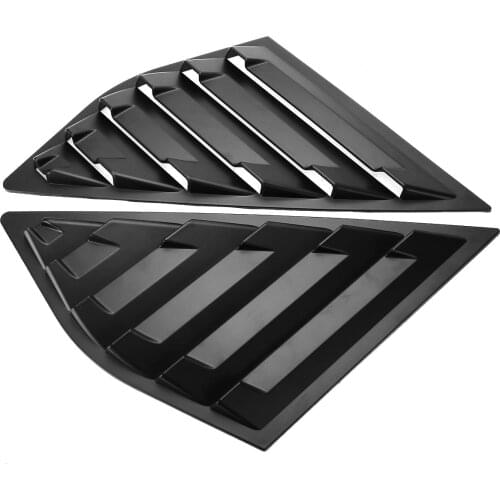 Mayitr 2pcs Matte Black Car Window Side Louvers Vent Louver Cover Scoop For Ford Focus ST RS MK3 Hatchback