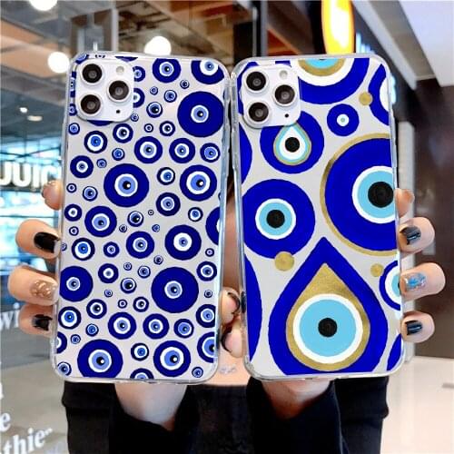 Evil eye Nazar Boncugu Boncuğu Phone Case For Huawei Honor 6 7 8 9 10 10i 20 A C X Lite Pro Play transparent painting funda