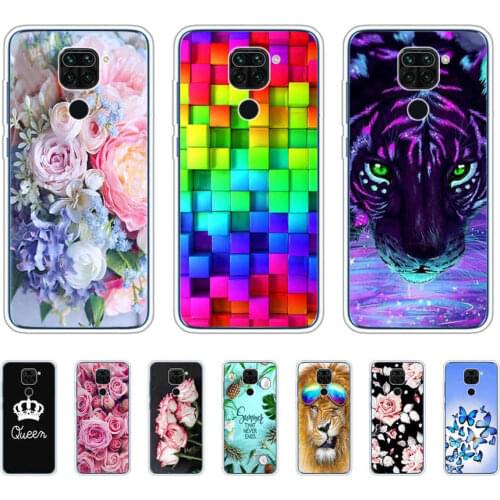 For Xiaomi Redmi Note 9 Case Soft Tpu Phone Back On Redmi Note 9 Silicon Skin shockproof Cover Bumper Shell Funda cat