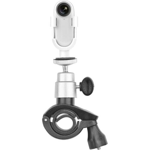 For Insta360 Go Action Camera Bicycle Stand Selfie Stick + Sports Camera Fixing Bracket Clip