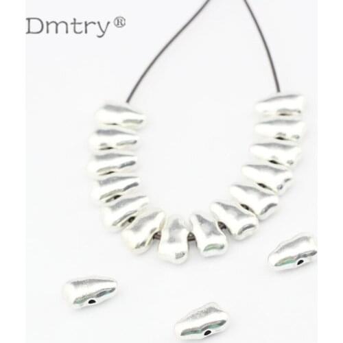 Dmtry 50g/lot Brand Wholesale New Design Antique Silver Plated Irregular Alloy Beads For Handmade Diy Bracelet Jewelry LC0144