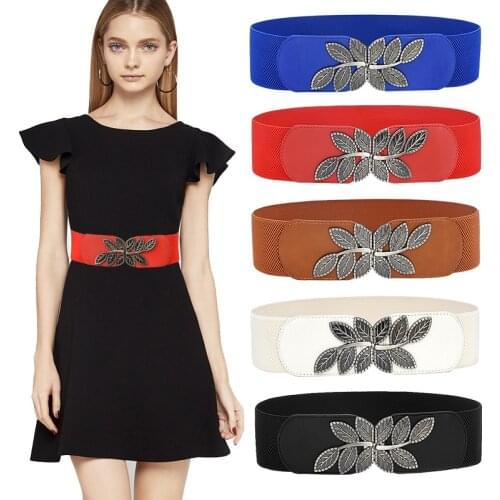 Elastic Stretch Skinny Dress Belts Women Wide Vintage Belt White Black Fashion Female Waist Belt Coat Waistband