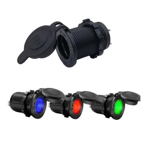 Car and motorcycle modified cigarette lighter socket 12V24V universal high-power car electric car charger socket with light
