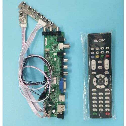 Kit For B140RTN02.2/B140RTN02.0 CELL 1600X900 remote DVB-T2 VGA LED HDMI controller board digital WLED LVDS USB AV Signal 40pin