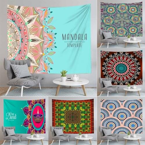 Mandala Print Wall Hippie Tapestry Polyester Home Decor Rug Carpets Hanging Big Couch Blanket
