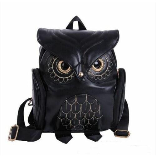 New Women Backpack Lady School Leather Girls Owl Backpack Travel Handbag Shoulder Bag /NO