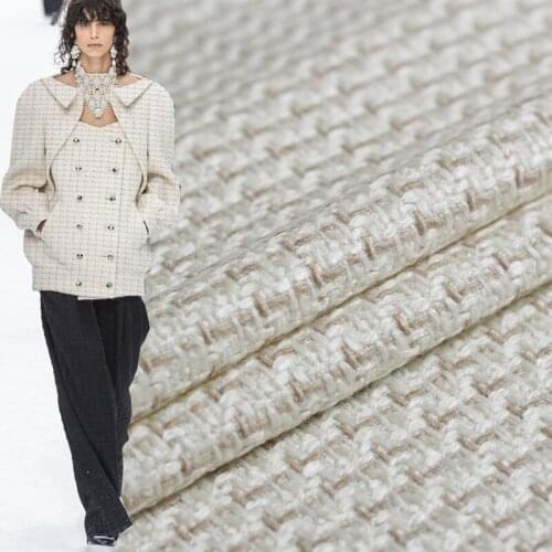 Pearlsilk Thicken Tweed Wool Fabrics Wool Garment Materials Autumn Women Jacket Sewing the Cloth Tailor Freeshipping