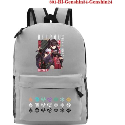 2021 Hot Game Genshin Impact Backpack Teenager Boys Girls Schoolbag Women Men Shoulder Bags Laptop Bags Backpacks for Women