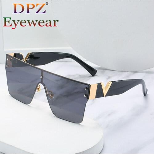 2021 New luxury oversized frame mens fashion sunglasses trend rimless ladies brand design sunglasses Oculos De Sol