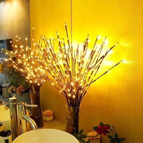 The Light Garden Floral LED Willow Branch Lamp Battery-Operated 20 Bulbs For Home Christmas Party Garden Decoration