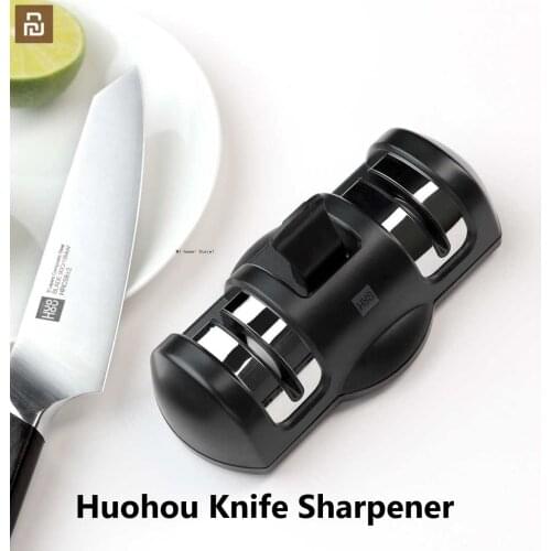 Mijia Huohou Knife Sharpener 2 Stages Kitchen Sharpening Stone Grinder knives Whetstone Sharpener Tool for Kitchen Knife