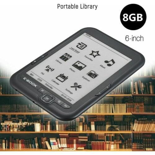 E-Book free Reader cover 8GB Black Grey ebook readers tablets 6 inch e-ink Screen 1024x758 electronic Palm Book Reader
