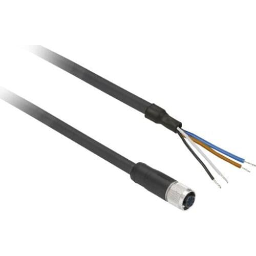 XZCP1141L5 Pre-wired connectors XZ - straight female - M12 - 4 pins - cable PUR 5m