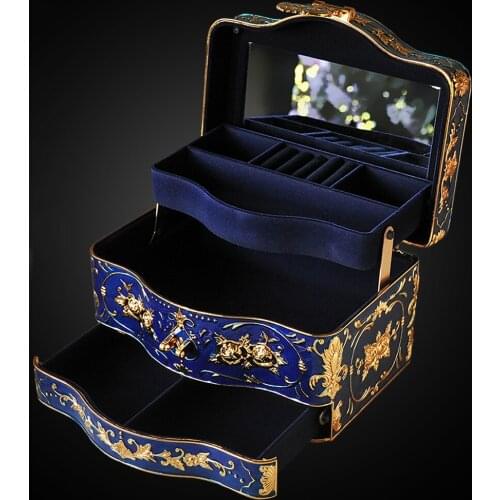 Jewelry Couvert Storage Box Design Pretty Craft Storage Makeup Metal Decor Box Lock Gift Mistery Safe Organizadores Crate HX50ST