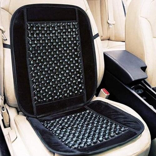 Car Seat Protector Luxury Wooden Beaded Plush Velvet Seat Cover Premium Quality Ultra Comfortable Massage Cool Car Seat Cover