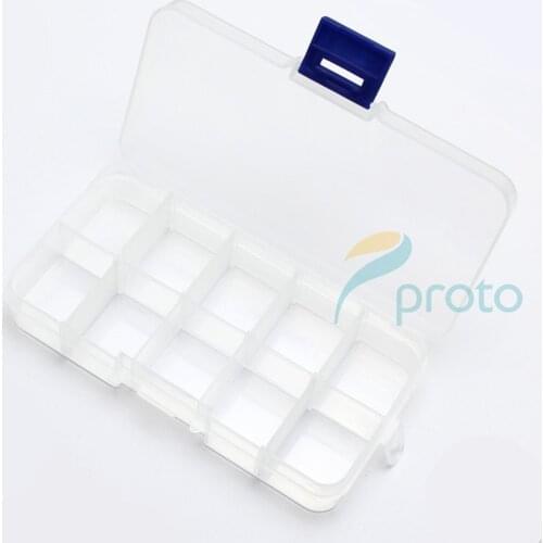 Hard Plastic Nail Art Empty Storage Case Box 10 Cells for Nail Art Wholesale SKU:F0148