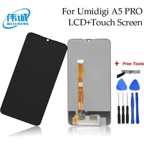 For UMIDIGI A5 PRO LCD Display+Touch Screen 100% Original LCD Digitizer Glass Panel Replacement For UMIDIGI A5 PRO Sensor LCD