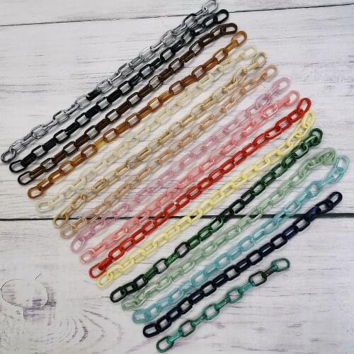 1.0 Meter 11*19mm Acrylic Colors Strands Linked HandBag Chains Women DIY Accessories Glasses Chain Components