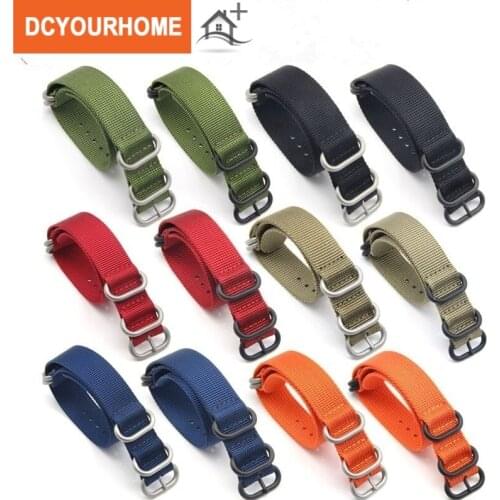 1 PC Military Army Nylon Nato Strap Watch Band 20/22/24mm