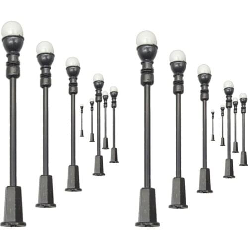 10Pcs White/Warm White Model Garden lights 3V Led Single Head Mini Street Lamp Miniatures Decoration