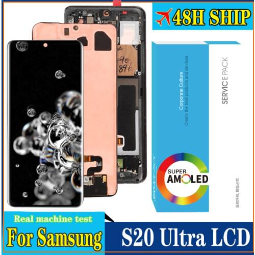 100% Original 6.9'' Display for Samsung Galaxy S20 Ultra G988F G988B/DS LCD Touch Screen Digitizer Assembly Repair Parts