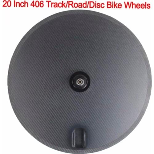 20" Width 25mm Carbon Bmx 406 Folding Single Speed Track Road Bicycle Wheels 20inch Disc Fixed Gear Clincher Wheelset