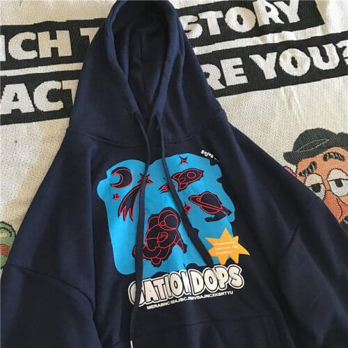 2021 retro print oversize hooded men and women blouse loose plus size hoodies anime hoodie harajuku hoodie goth hoodies women