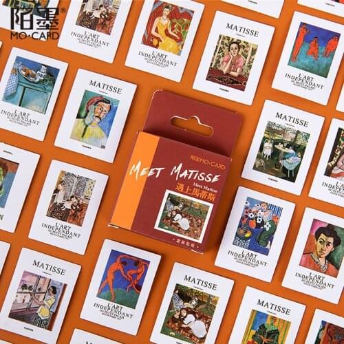 46Pcs Matisse Painting Stationery Sticker Scrapbooking DIY Diary Diary Journal Decorative Adhesive Paper Seal Label Supplies