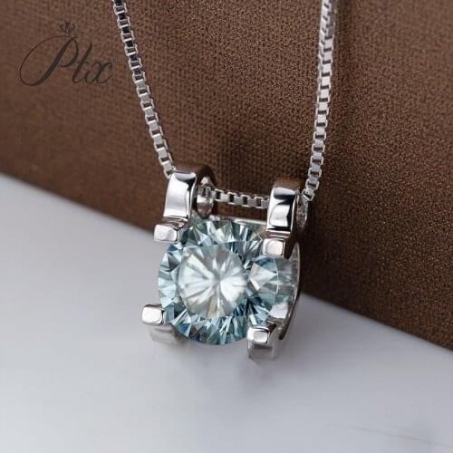 6.5mm D VVS1 38-42cm 925 Sterling Silver Necklace Flower Shape Round Cut Professional Moissanite Factory Supplier Delicacy Gift