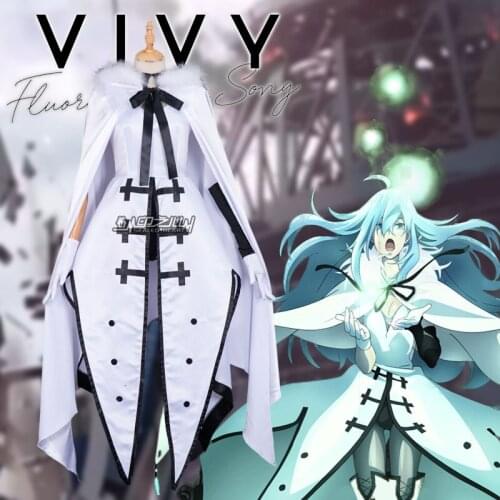 Anime! Vivy -Fluorite Eyes Song Diva SJ Lovely Dress Uniform Cosplay Costume Halloween Carnival Party Outfit For Women 2021 NEW