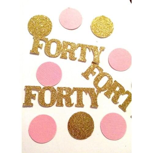 Glitter Gold pink 40th Birthday Confetti for Baby Shower Table Decoration confettis wedding scatters party decorations