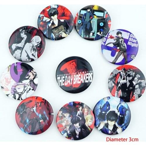 10Pcs/Set Japan Anime P 5 Figure Pins Brooches Badges Chest Ornament Cosplay itabag Bag Clothing Accessoies Gift New
