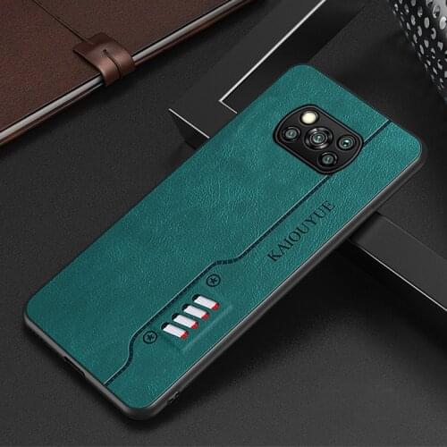 For Xiaomi POCO X3 NFC Case Luxury PU Leather Skin Protective Back Cover Case for Xiaomi POCO M3 F2 PRO M2 X2 x3 Pro phone shell