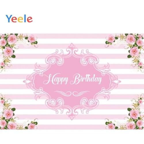 Flower Stripe Home Decoration Baby birthday Party Portrait Backdrop Photography Custom Photographic Background For Photo Studio