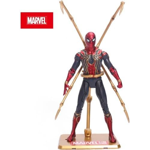 Disney Avengers Spiderman Figure Infinity War Anime Peripheral Spider-Man Toy Model Decoration 18cm Doll Joints Can Be Changed
