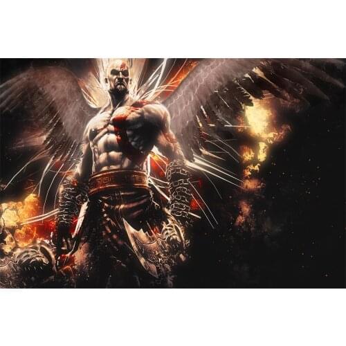 Custom Canvas Art God Of War Poster God Of War Ascension Game Wallpaper Kratos Wall Stickers Mural Christmas Home Decor #2602