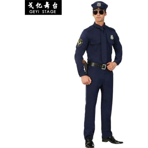 Halloween Policeman Costumes adult Party Carnival Police Uniform men Army Policemen Cosplay Clothing Sets Party Performance