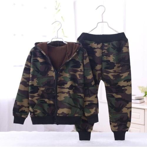 Children Clothing Set Cute Toddler Baby Boys kids Autumn Winter Hooded Coats+Pants 2Pieces Boys Outfits Sport Casual Boy Suit