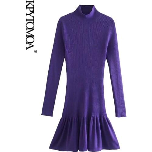 Модные трикотажные платья KPYTOMOA China At AliExpress