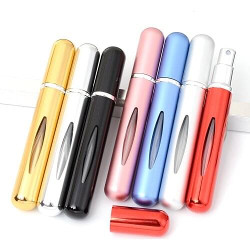 L40-5ML Small Color Portable Skylight Aluminum Tube Liner Glass Perfume Bottle 100PCS/LOT