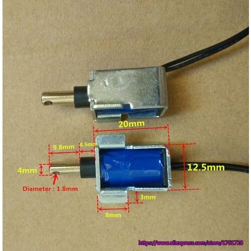 Micro electromagnet 3V~6V frame style 20*12.5*11mm solenoid,DC suction type