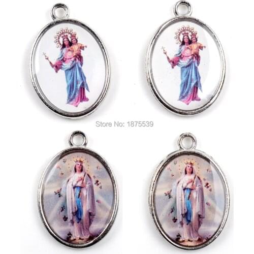 Customize Catholic Pendant Virgin Mary Photo Religious Accessory