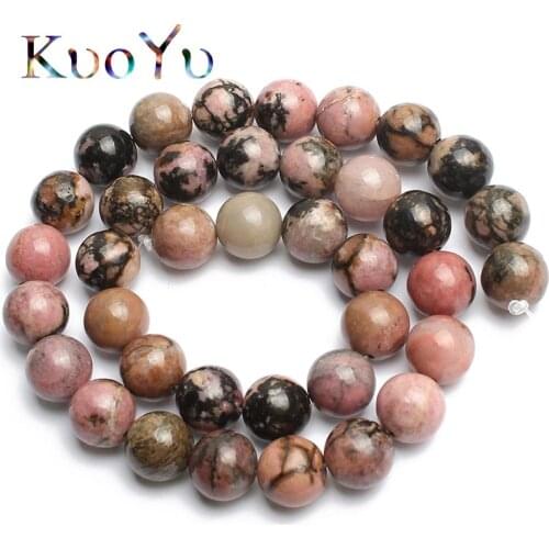 Natural Gem Black Lace Rhodonite Stone Beads Round Loose beads For Jewelry Making Strand 15" 4/6/8/10mm Diy Bracelet Necklace