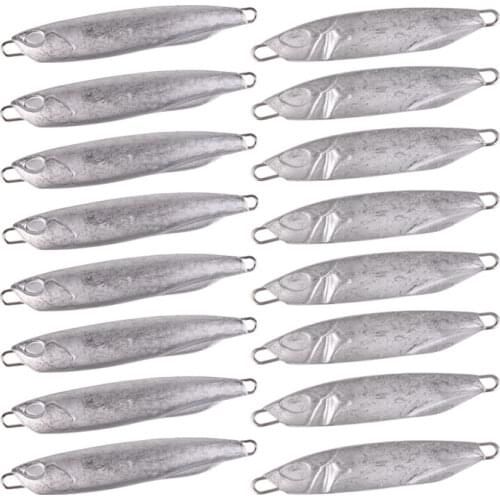 40Pcs 10g 20g 30g 40g Unpainted Metal Fishing Jigging Lure Spoon Spinnerbait Metal Bait Bass Tuna Lures Jig Minnow Pesca Tackle