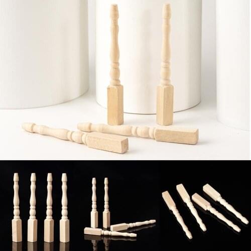 4Pcs New Table Legs Model 1:12 Dollhouse Miniature Quality High Set GIft Wooden For Childeren Furniture Toy K7T5