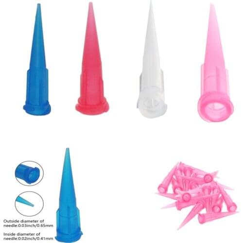 New 10~250pcs Tapered Dispensing Fill Needle 20/22/25 Model Pink/Blue/Red Needle Industrial Blunt Tip Precision Filling