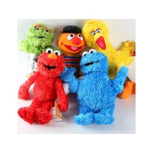 New Sesame Street Elmo Cookie Monster Ernie Big Bird Grover Zoe Plush Toy Dolls 26cm-36cm Children Plush Toy For Birthday