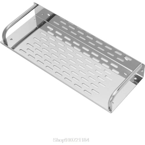 Stainless Steel Kitchen Bathroom Shelf Wall-mounted Storage Rack Single Layer N02 20 Dropshipping