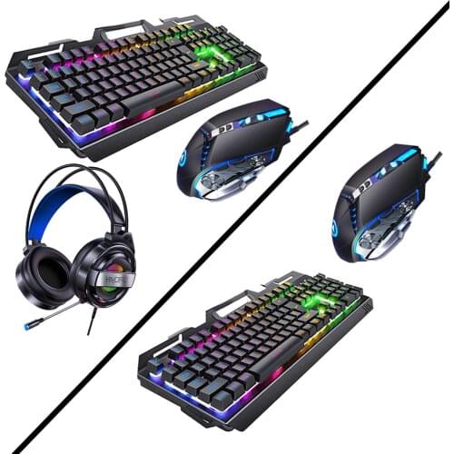 Wired Gaming Keyboard and Mouse Combo with Multimedia Keys for Windows PC