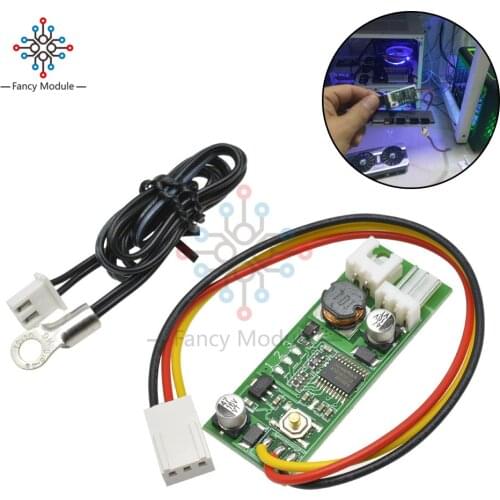 Diymore DC 12V Temperature Controller Denoised Speed Controller ON/OFF for PC Fan/Alarm Board Module With Wired Cable
